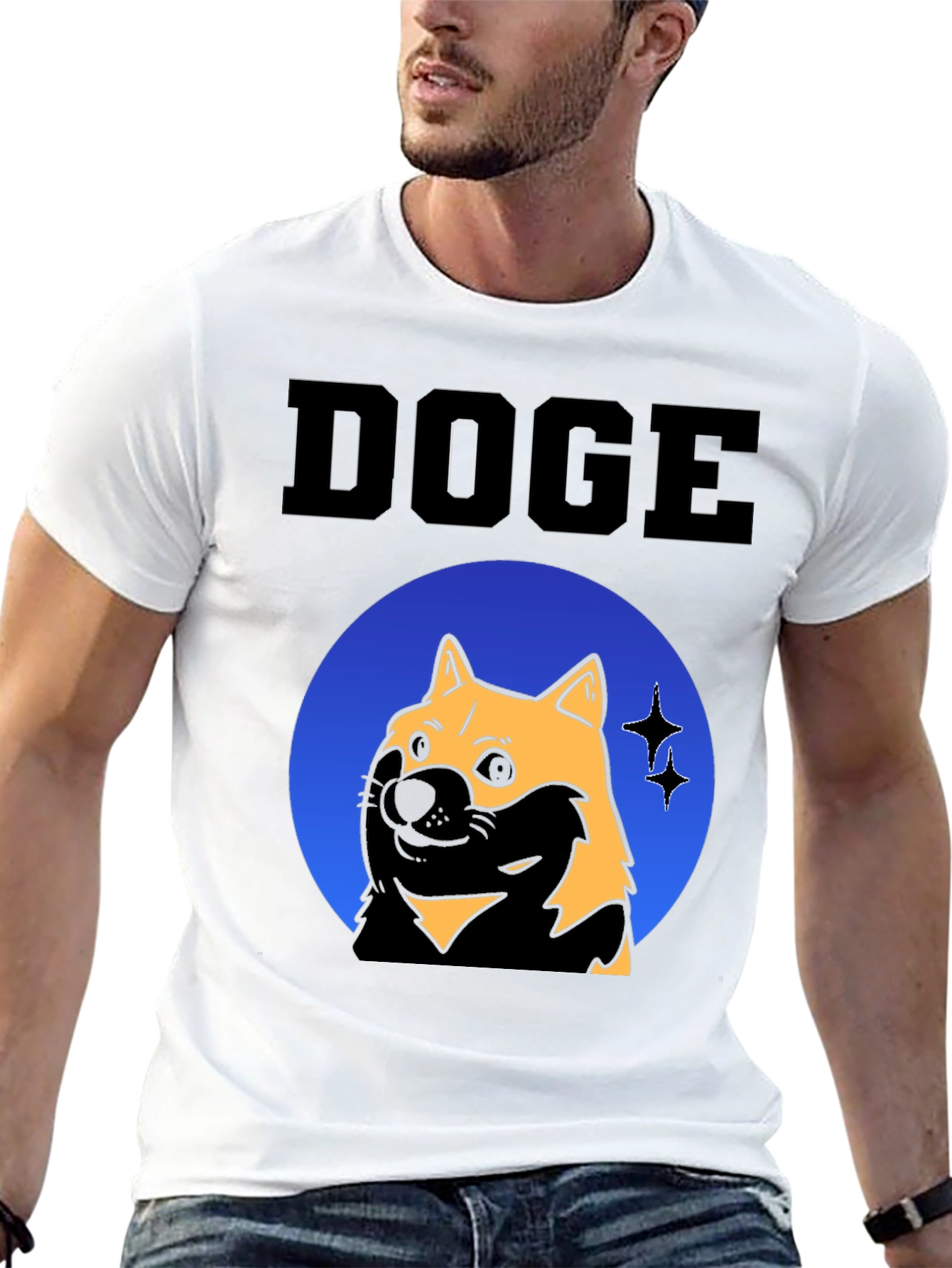 Doge Meme Graphic T-Shirt - Black Cotton Tee