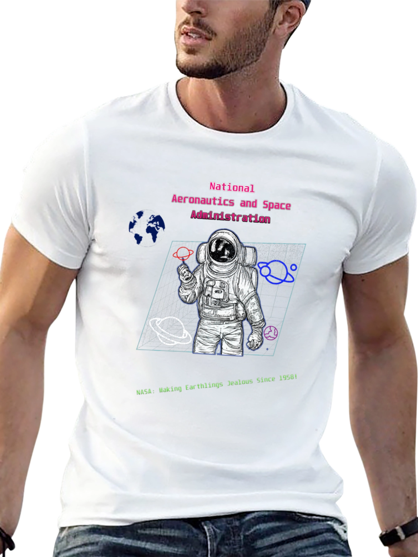 NASA Astronaut Graphic T-Shirt - Making Earthlings Jealous