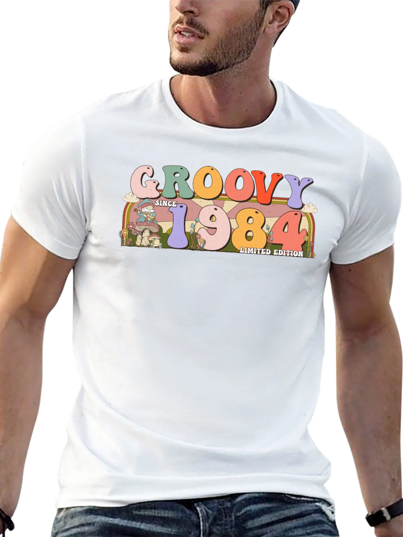 Groovy Since 1984 Black Graphic Tee