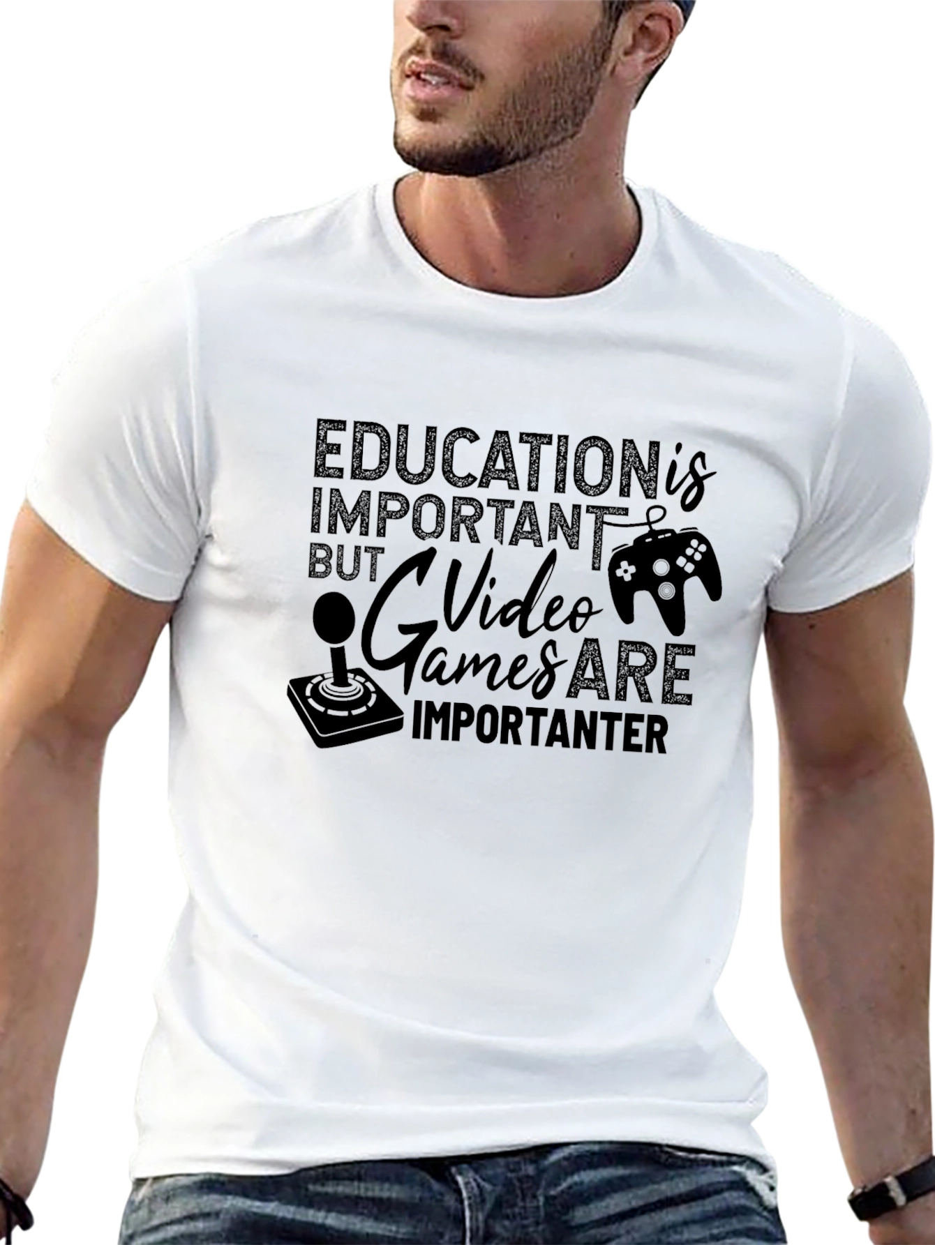 Funny Gamer T-Shirt: Education is Important