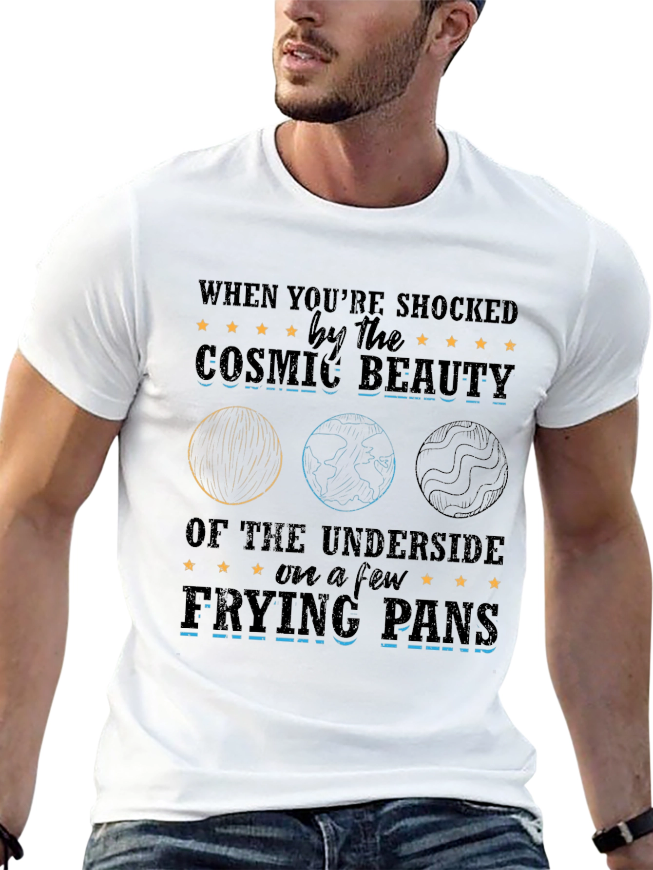 Cosmic Beauty Frying Pans Graphic T-Shirt