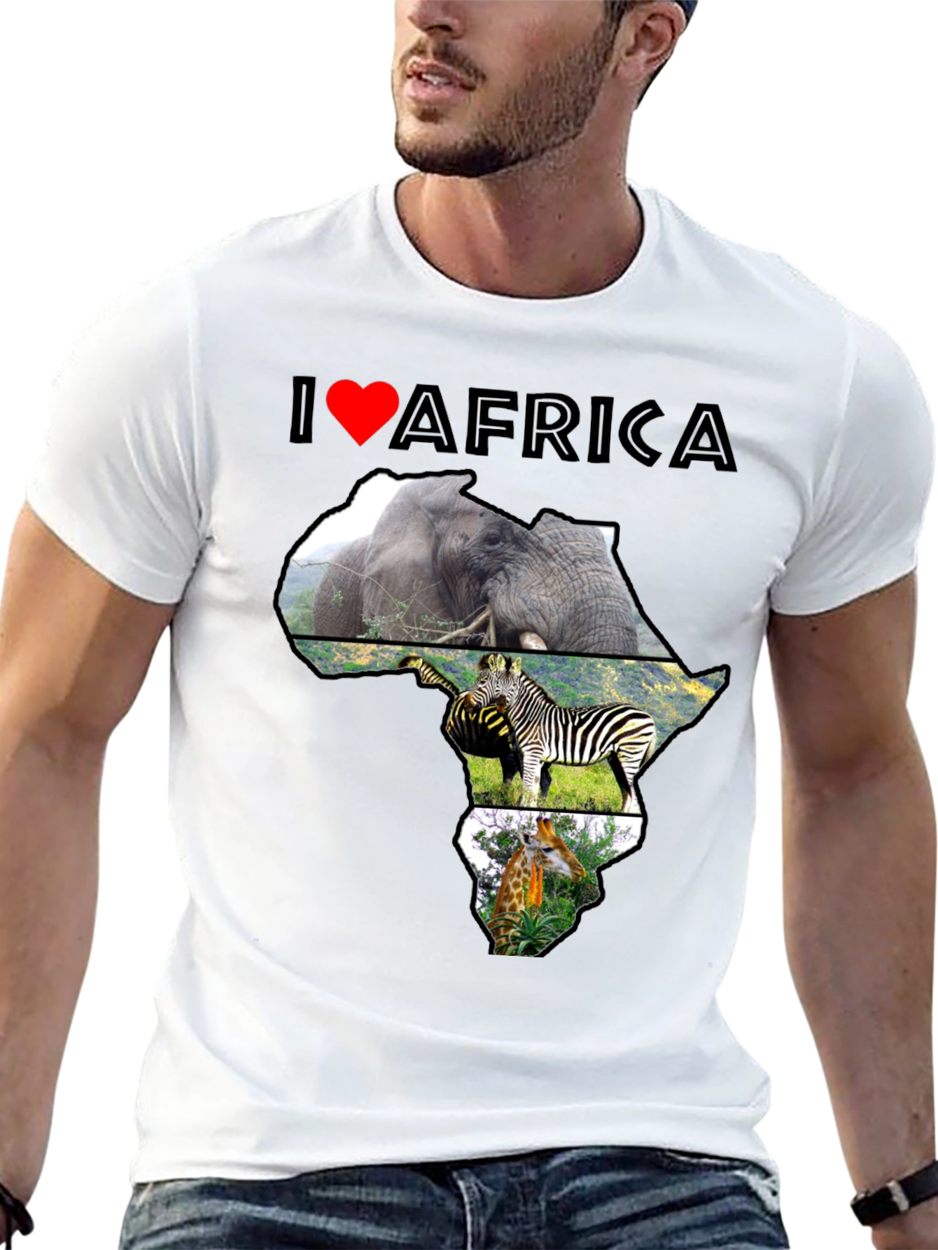 I Heart Africa Graphic T-Shirt - Wildlife Design