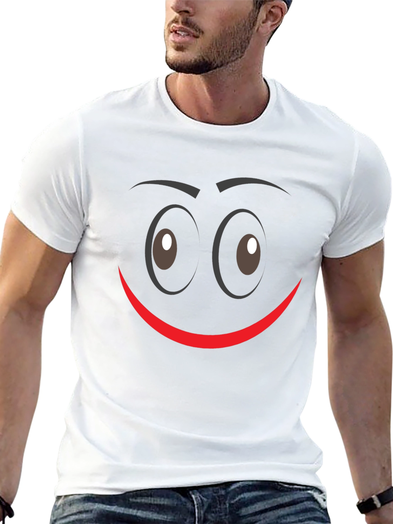 Funny Smiley Face Graphic Tee - Unisex Black T-Shirt