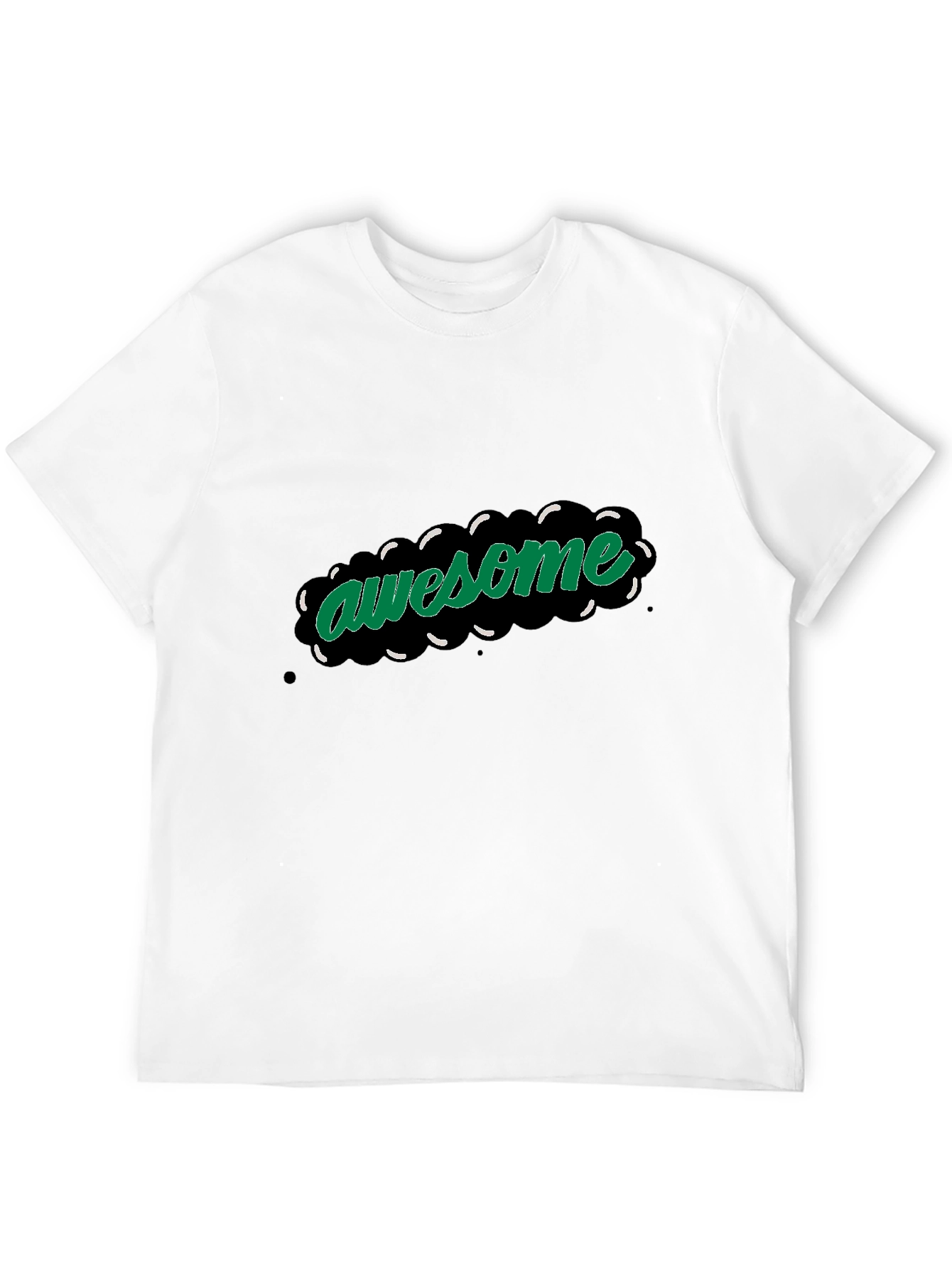 Awesome Graphic Print Black T-Shirt