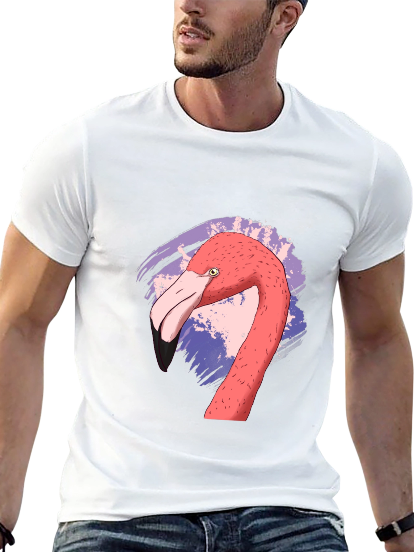 Flamingo Graphic Black T-Shirt