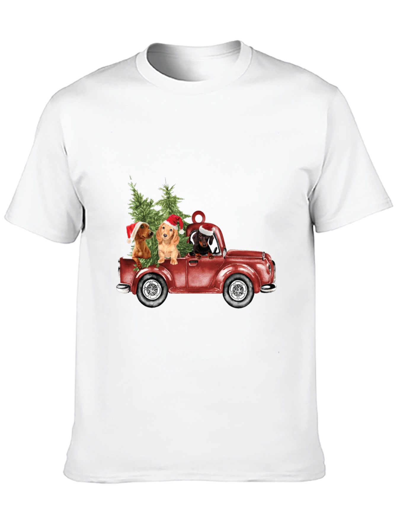 Christmas Dachshund Truck T-Shirt