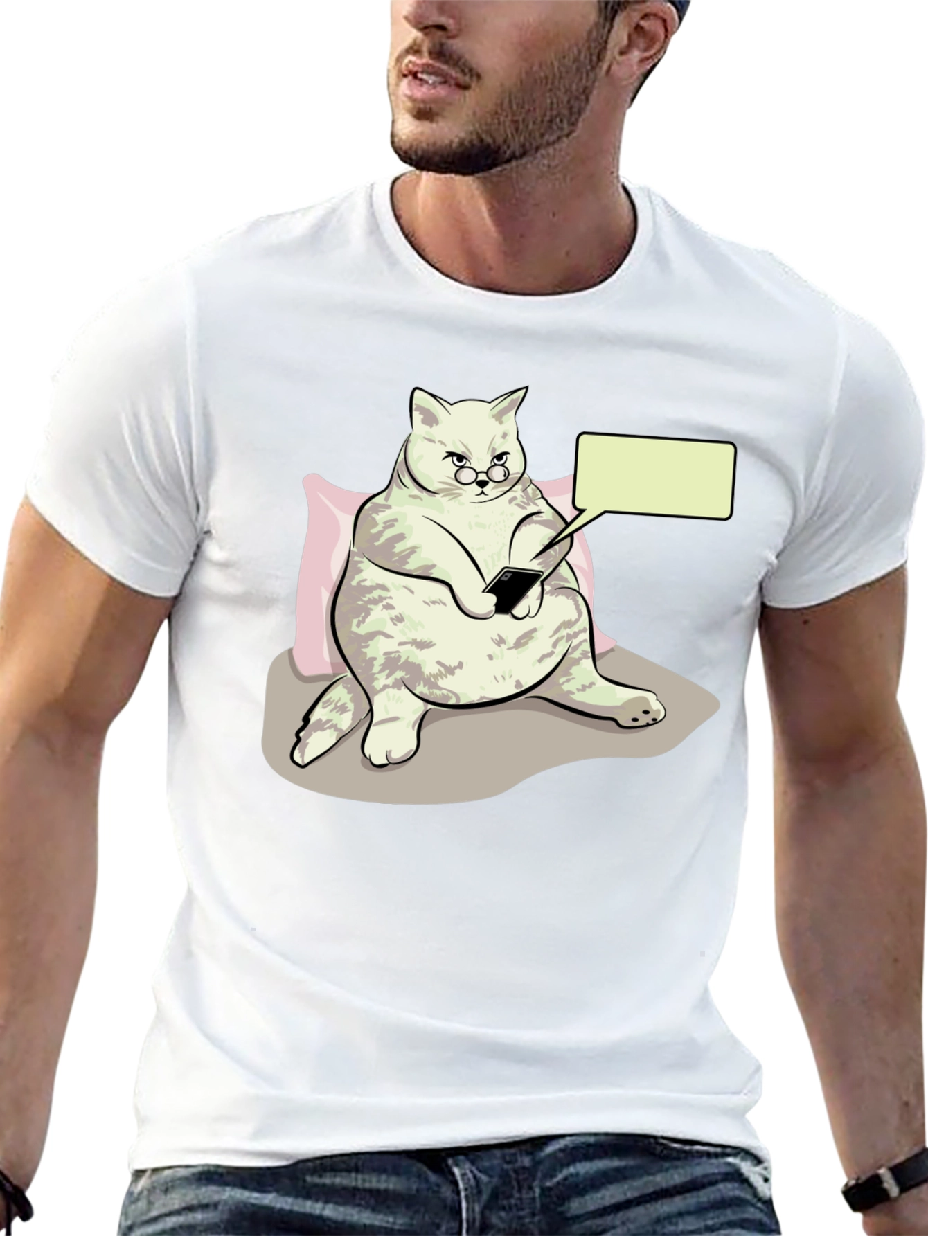 Funny Cat T-Shirt - Tech Savvy Feline
