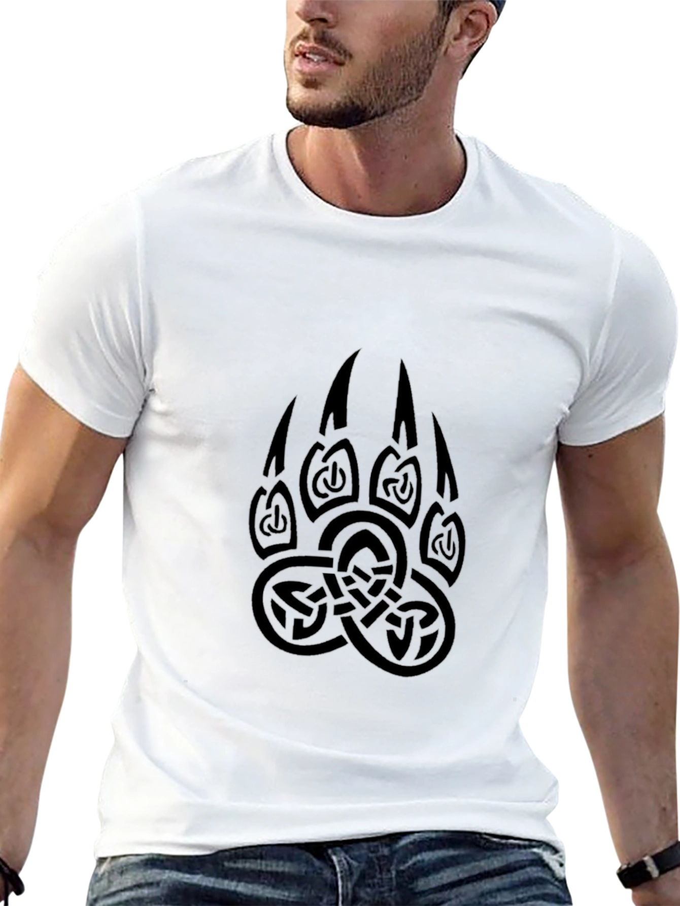 Black Bear Claw Celtic Knot T-Shirt