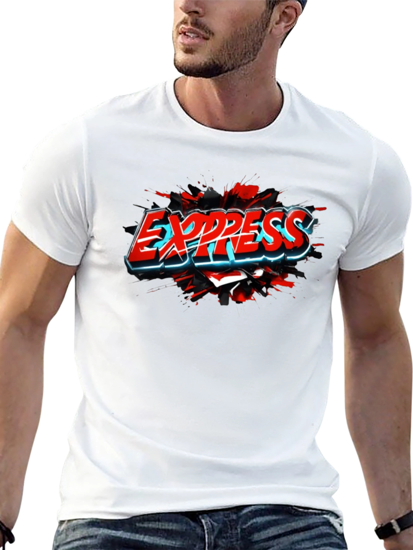 Express Graphic Black T-Shirt