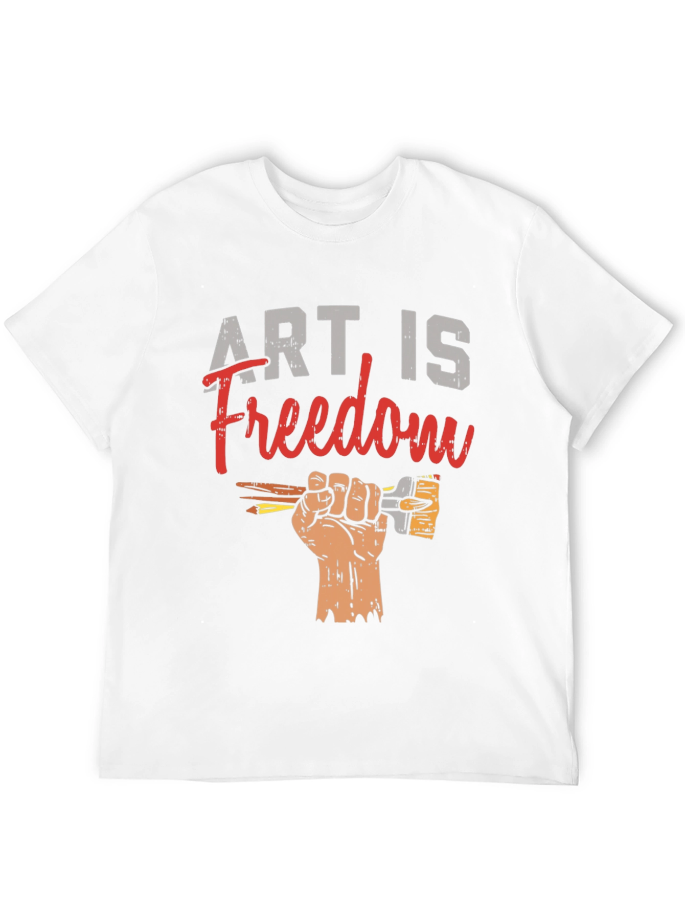 Art is Freedom Graphic Tee - Black Cotton T-Shirt