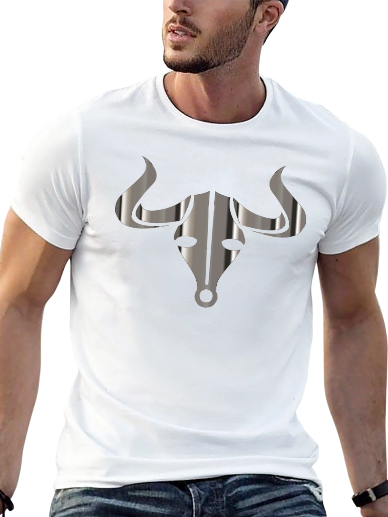 Bull Head Graphic Black T-Shirt