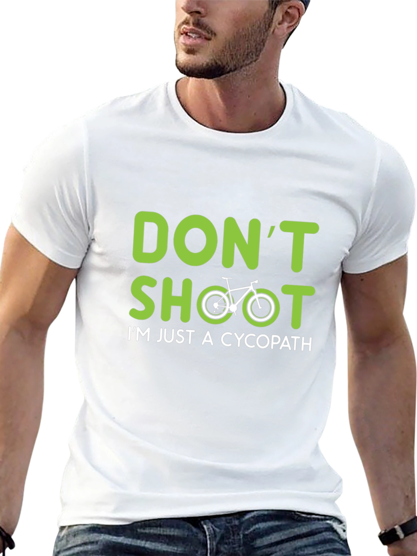 Dont Shoot Cycopath T-Shirt - Cycling Humor