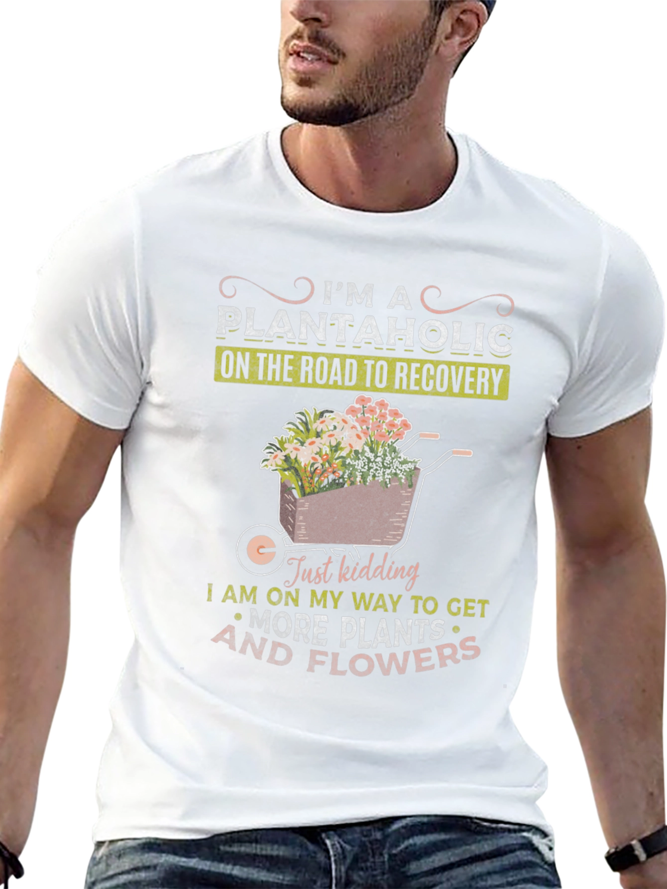 Plantaholic Graphic T-Shirt - Gardening Humor Tee