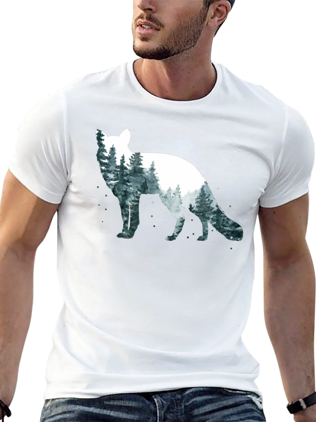 Fox Forest Graphic T-Shirt - Nature Lover Tee