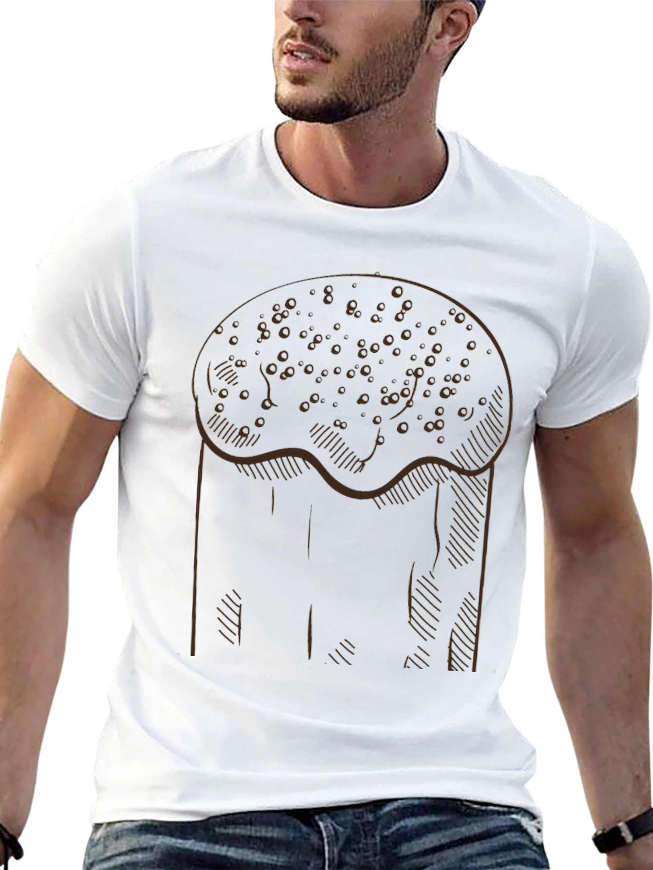 Novelty Cake Outline Mens T-Shirt