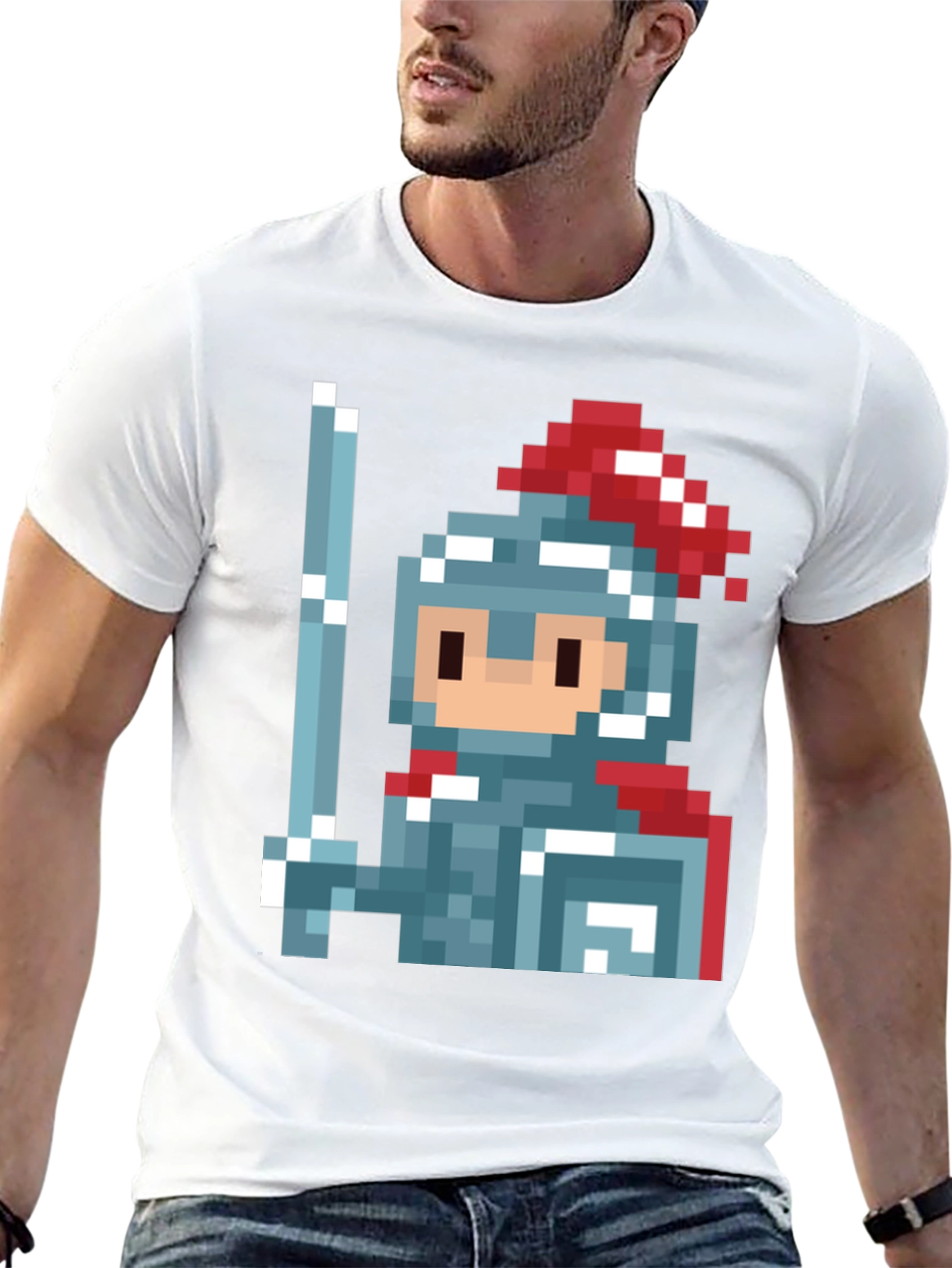 Pixel Knight T-Shirt - Retro Gaming Style