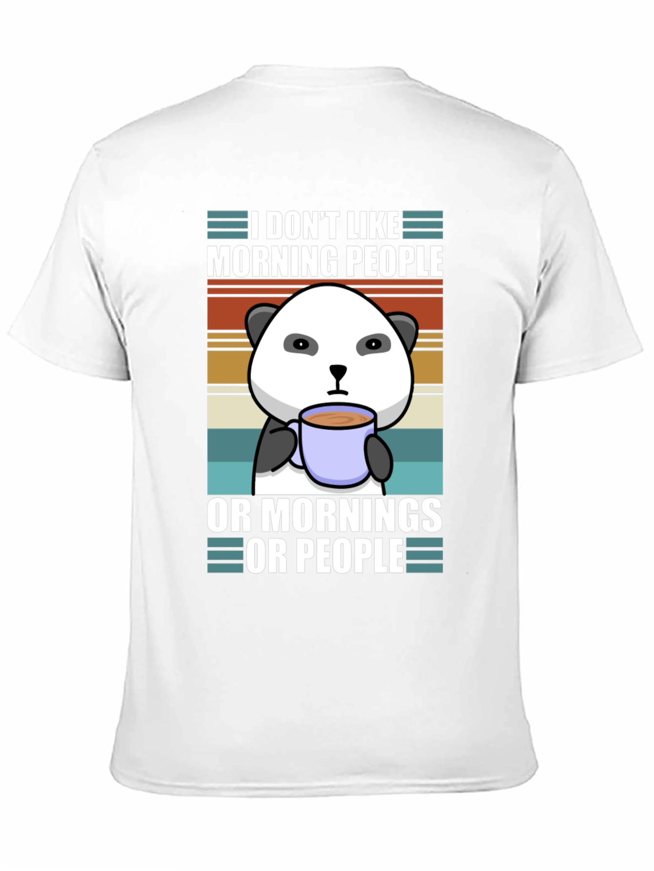 I Dont Like Morning People Panda Graphic Tee