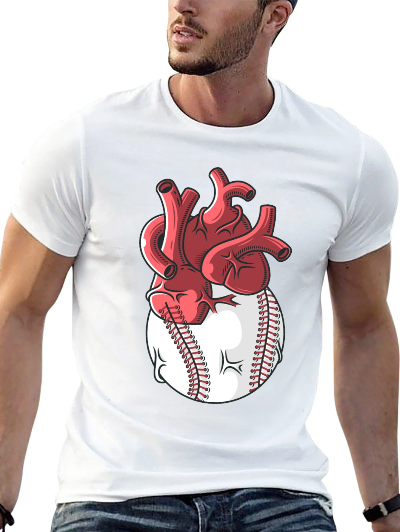 Heart Baseball T-Shirt - Passion for the Game