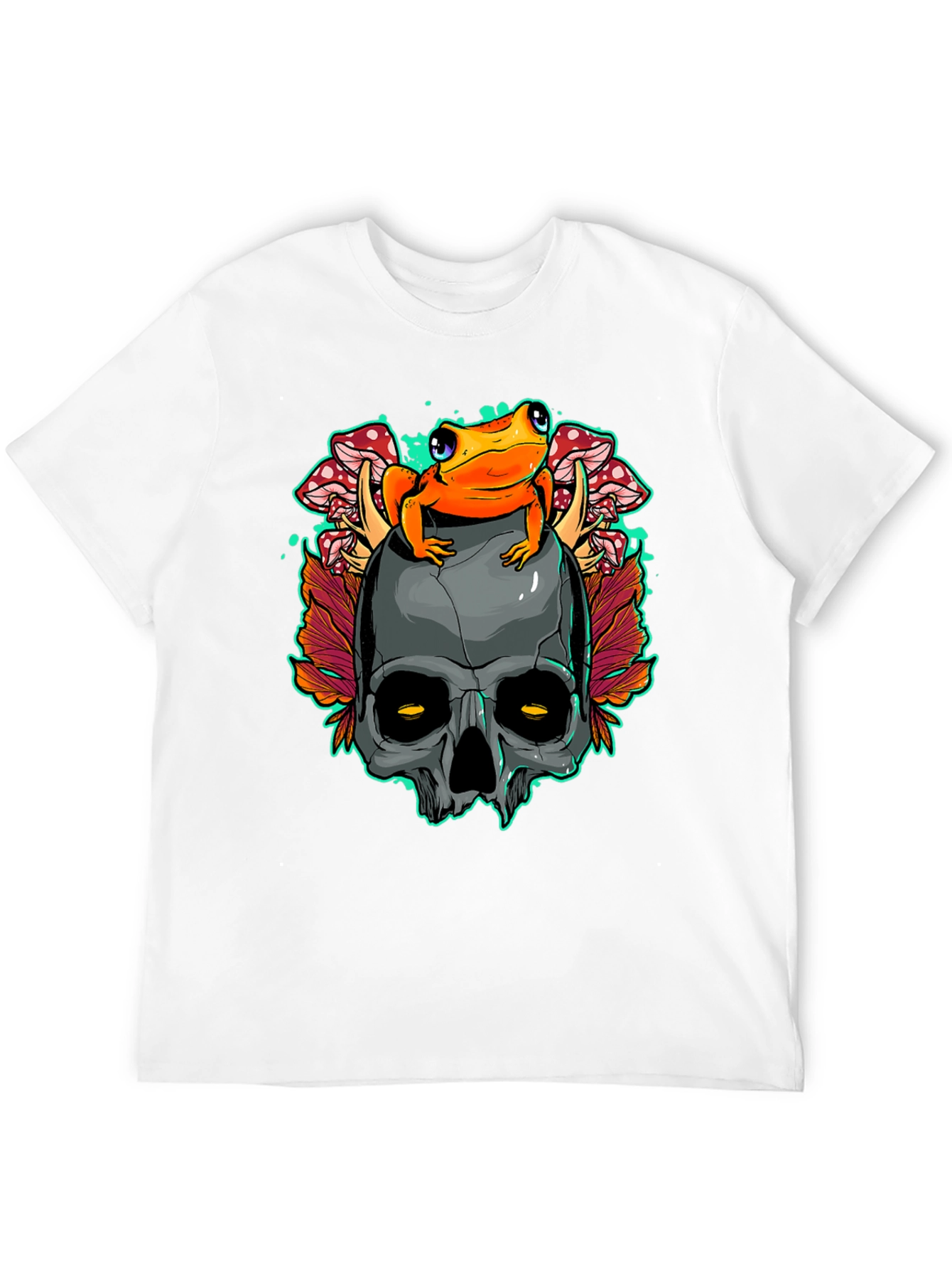 Skull Frog Graphic Tee - Unisex Black T-Shirt
