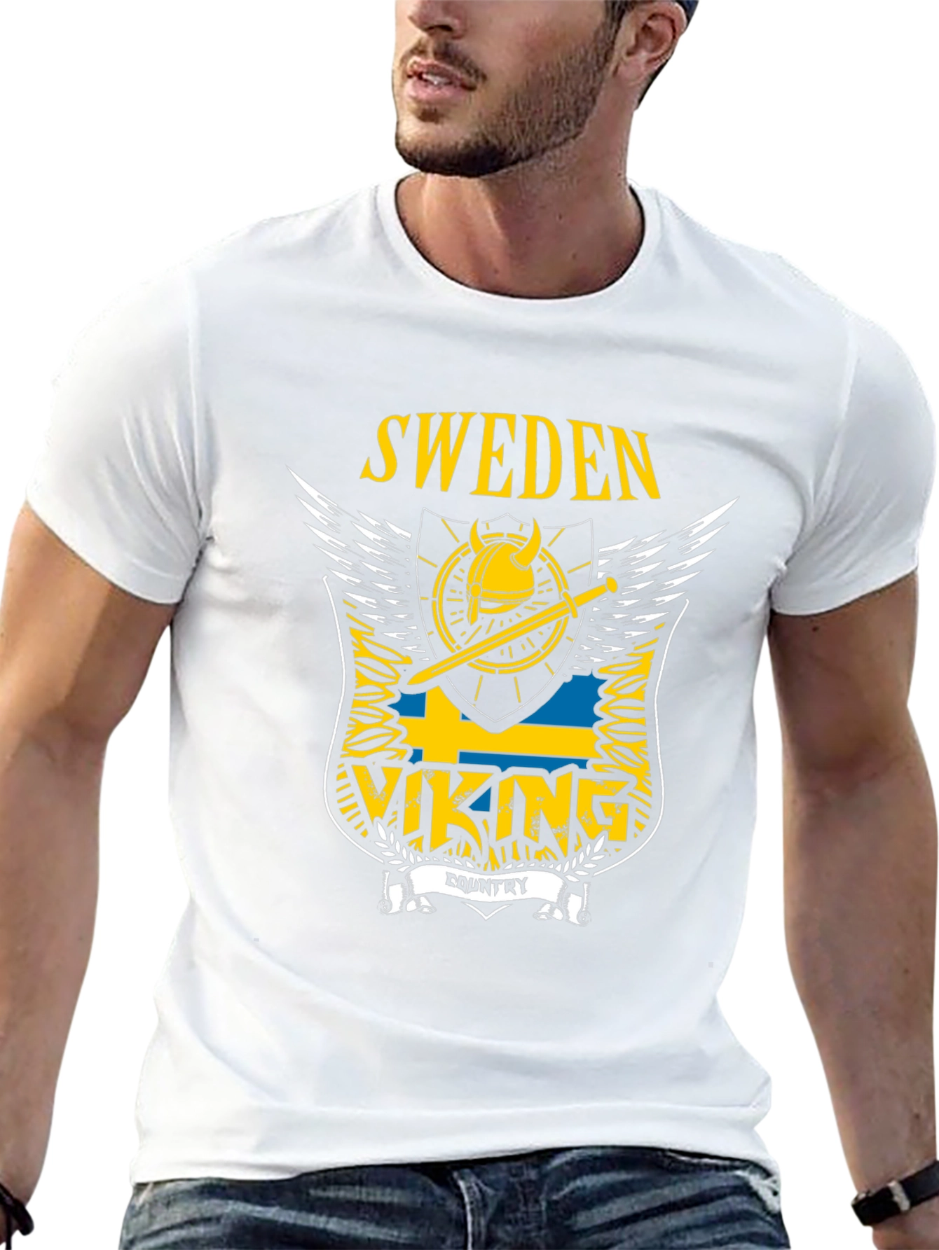 Sweden Viking Country T-Shirt - Black