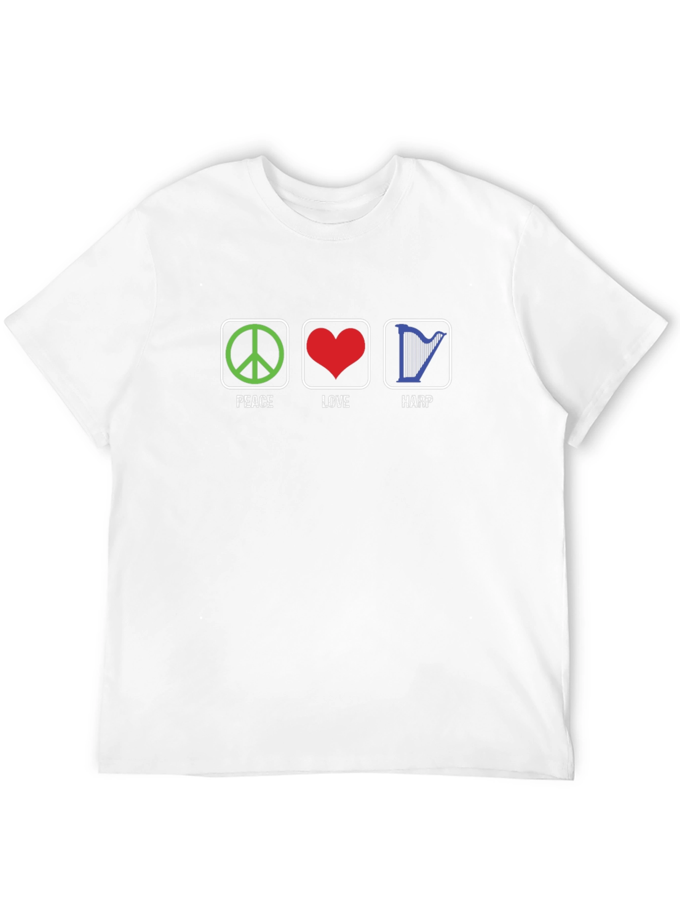 Peace Love Harp Graphic T-Shirt