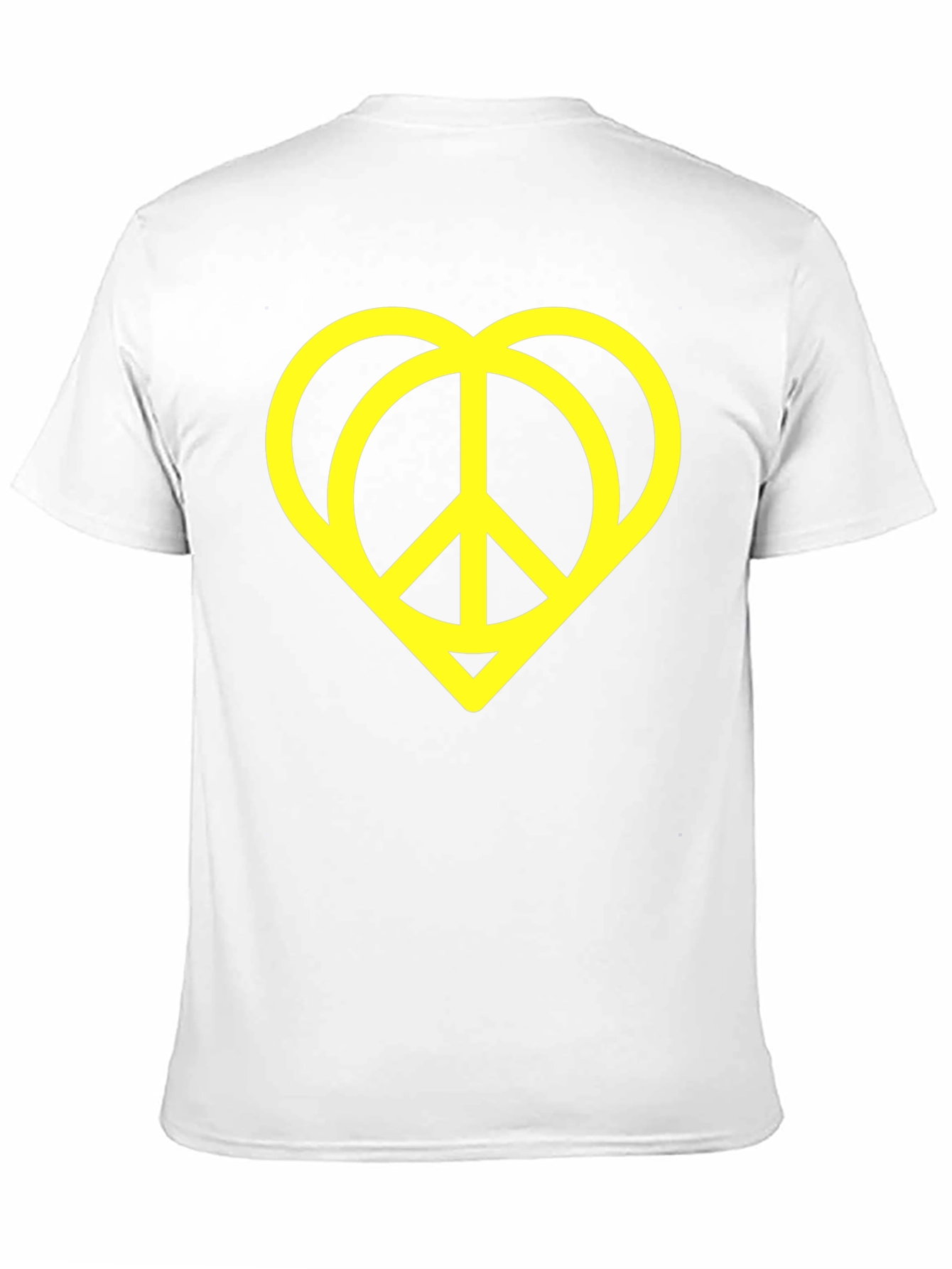 Peace & Love Heart Graphic Tee - Black