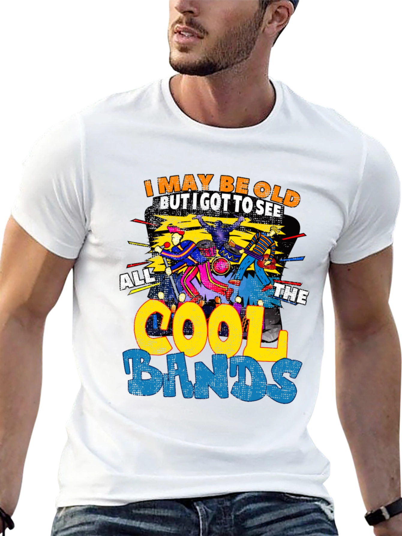 Cool Bands Graphic Tee - Retro Music Lover T-Shirt