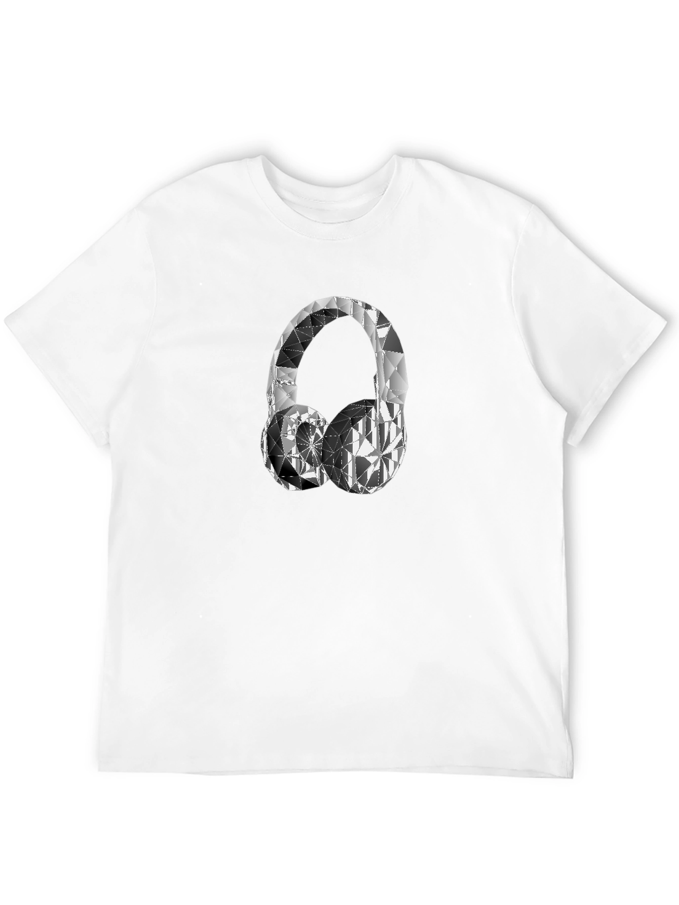 Geometric Diamond Headphones T-Shirt