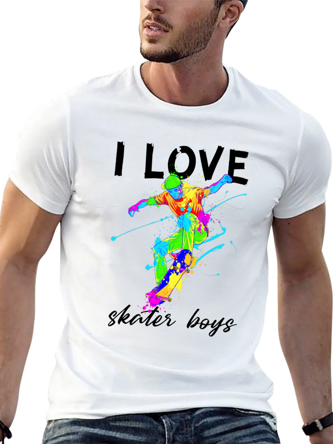 I Love Skater Boys Graphic Tee