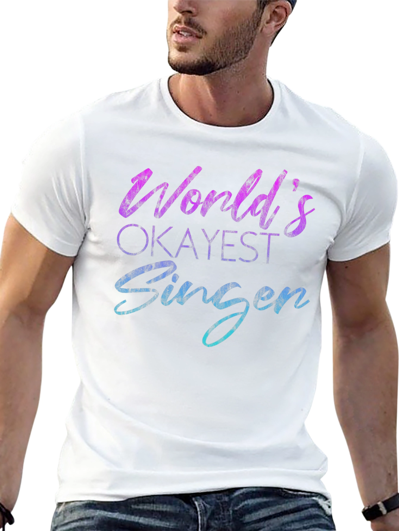 Worlds Okayest Singer Black T-Shirt