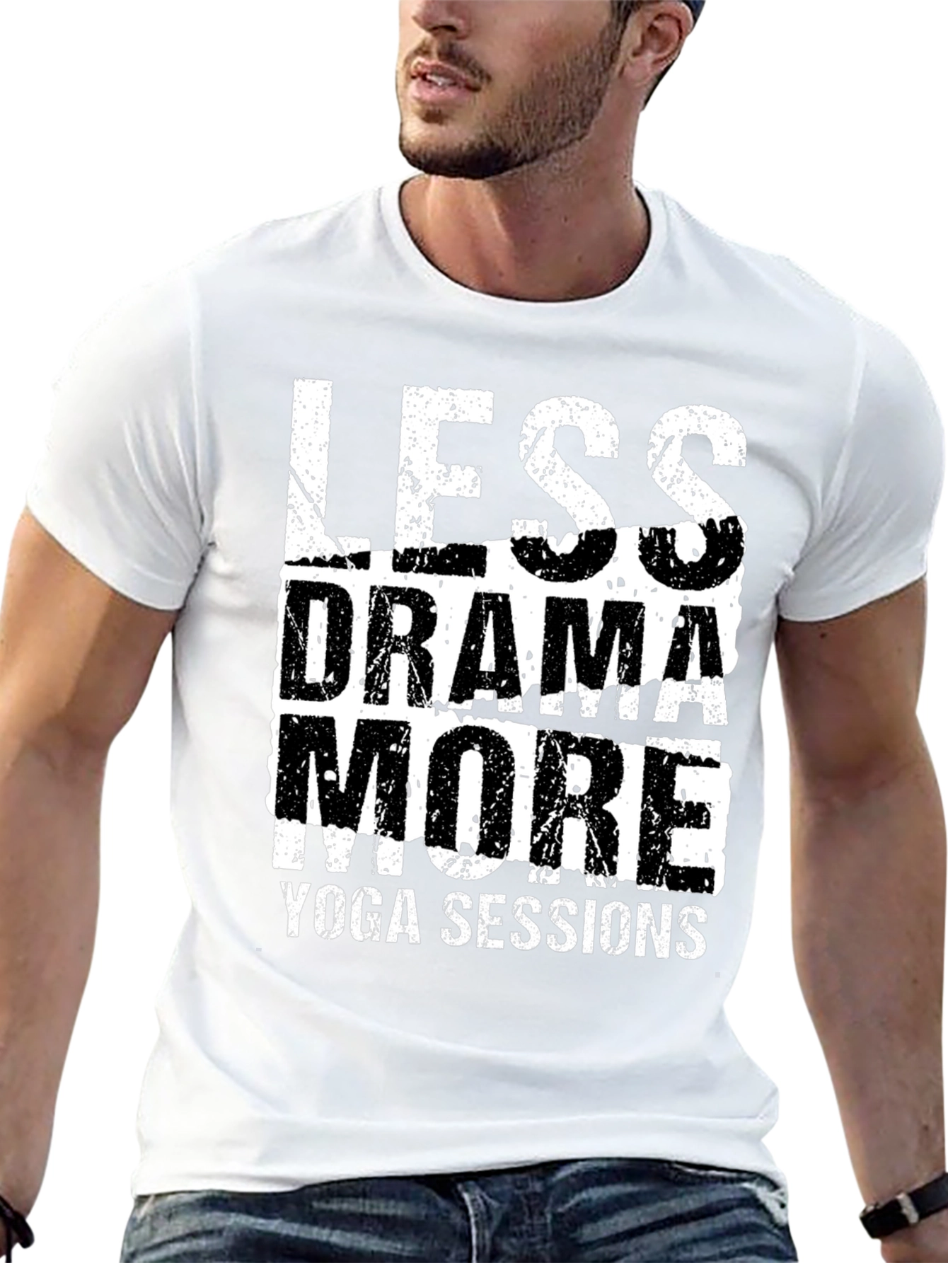 Less Drama More Yoga Sessions Black Graphic Tee