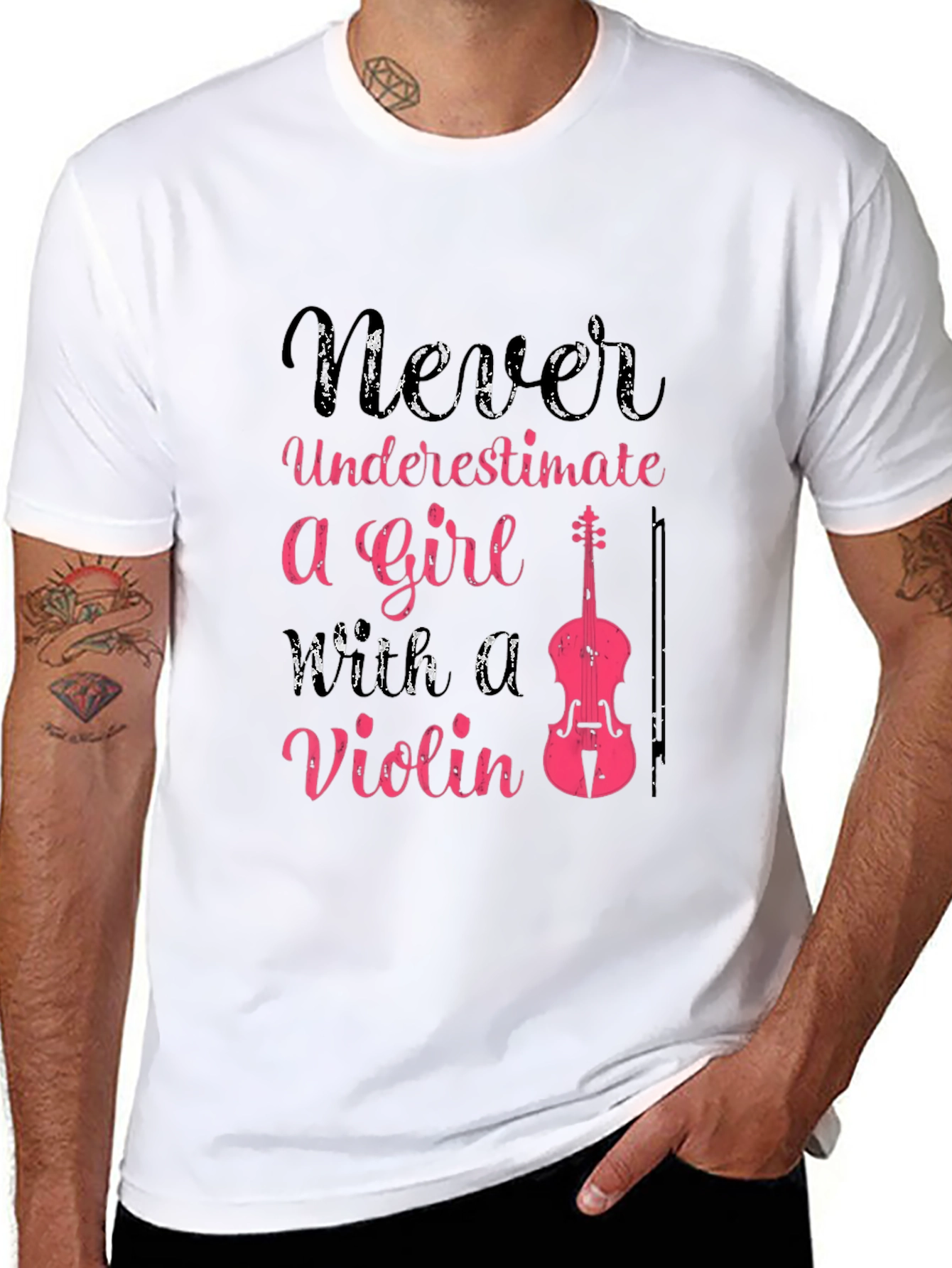 Girl Violin T-Shirt - Never Underestimate