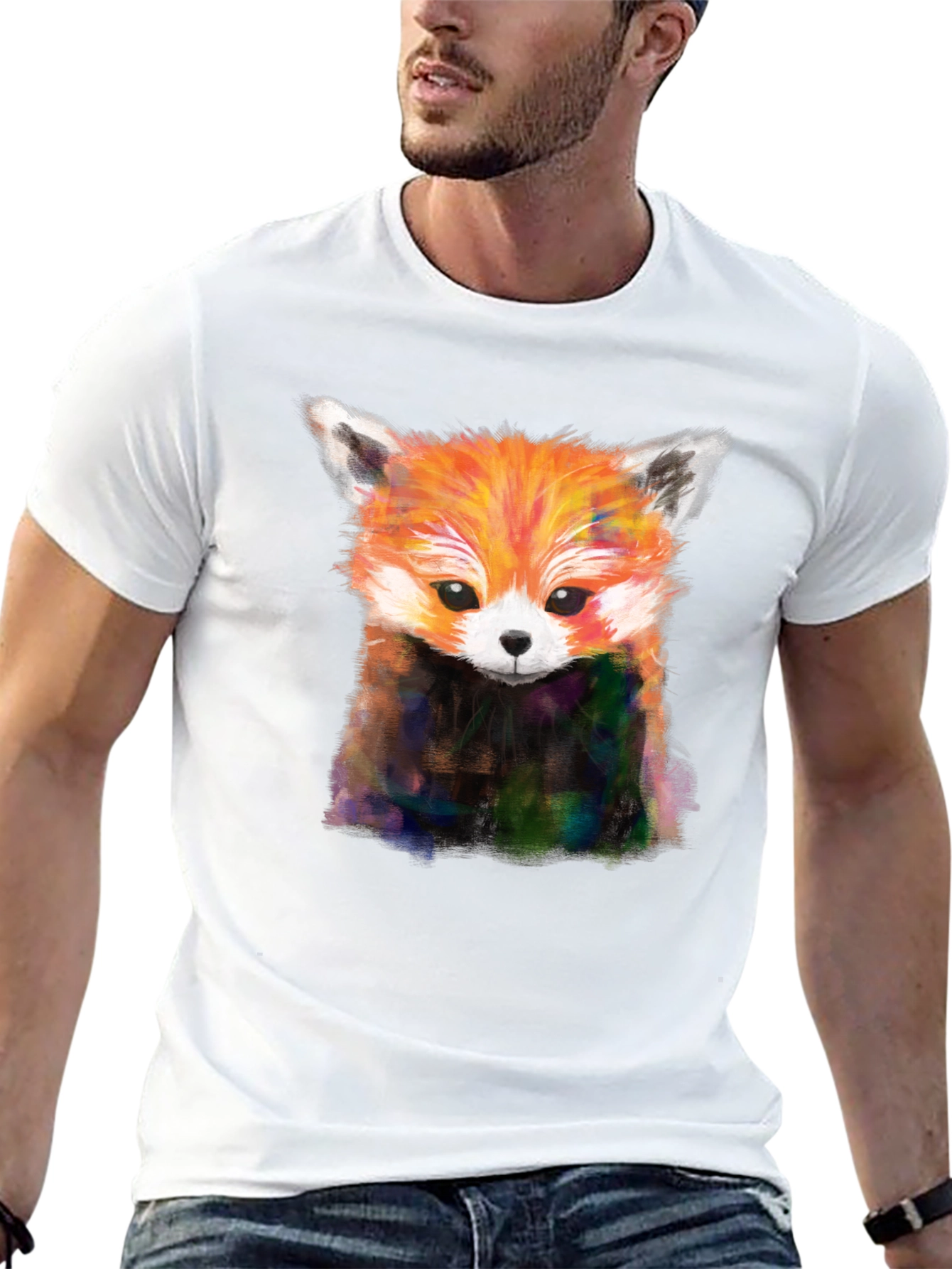 Red Panda Graphic Print T-Shirt