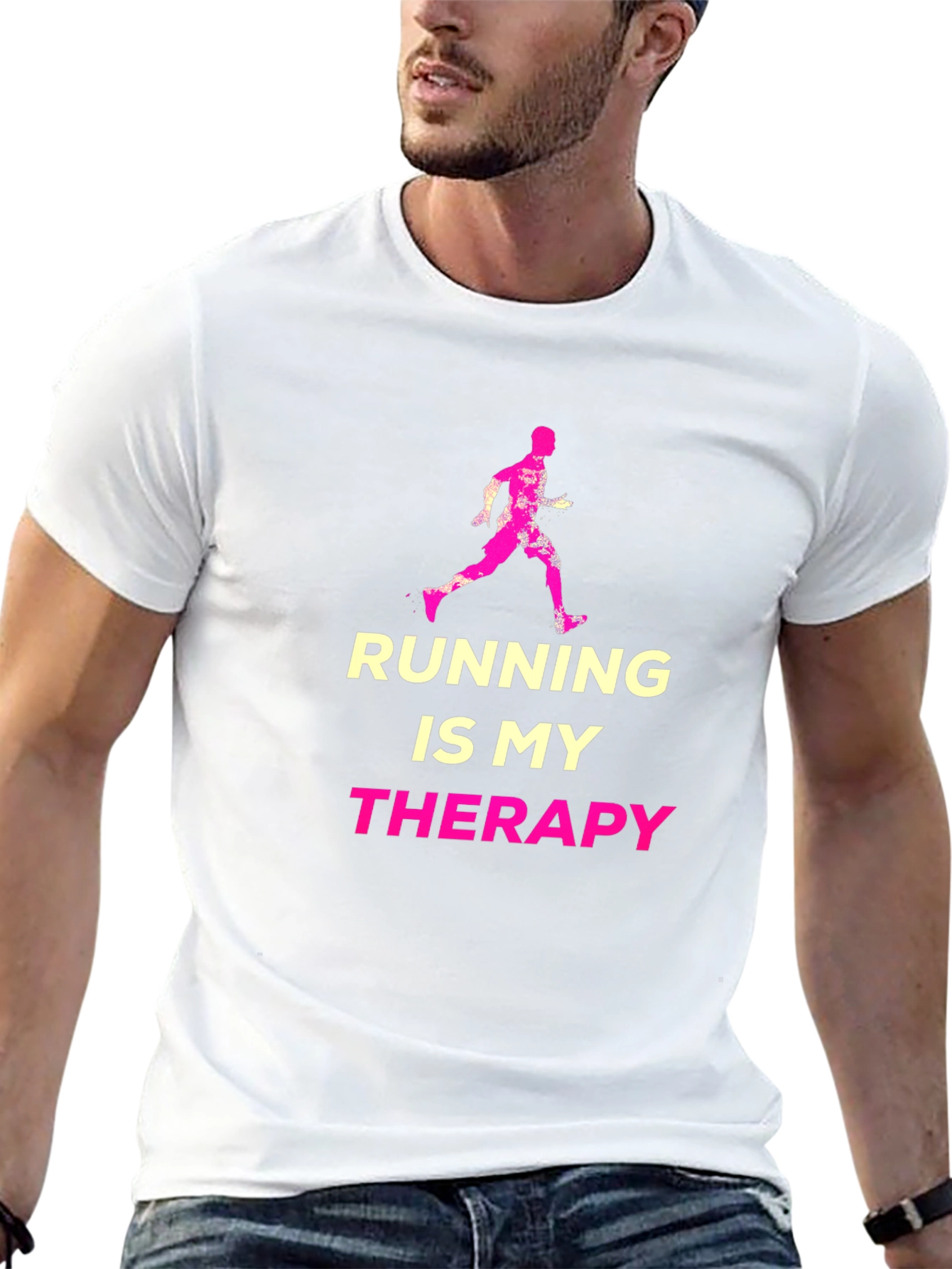 Running is My Therapy Graphic Tee