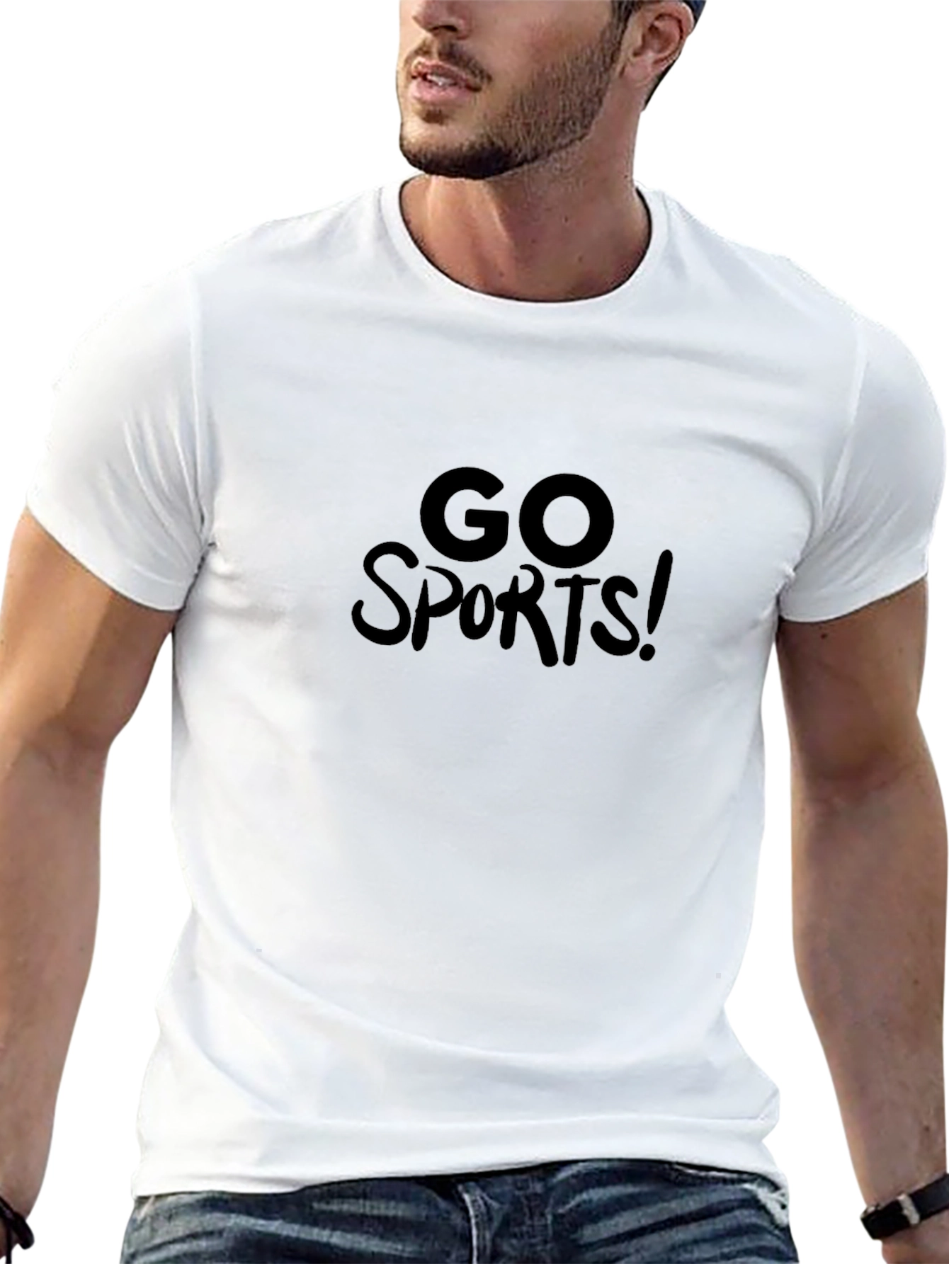 Go Sports! Graphic Black T-Shirt