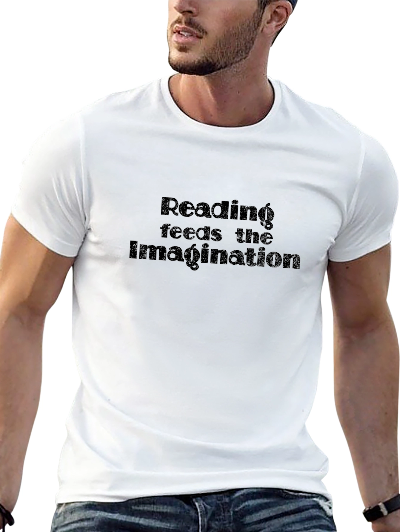 Reading Feeds Imagination Black T-Shirt