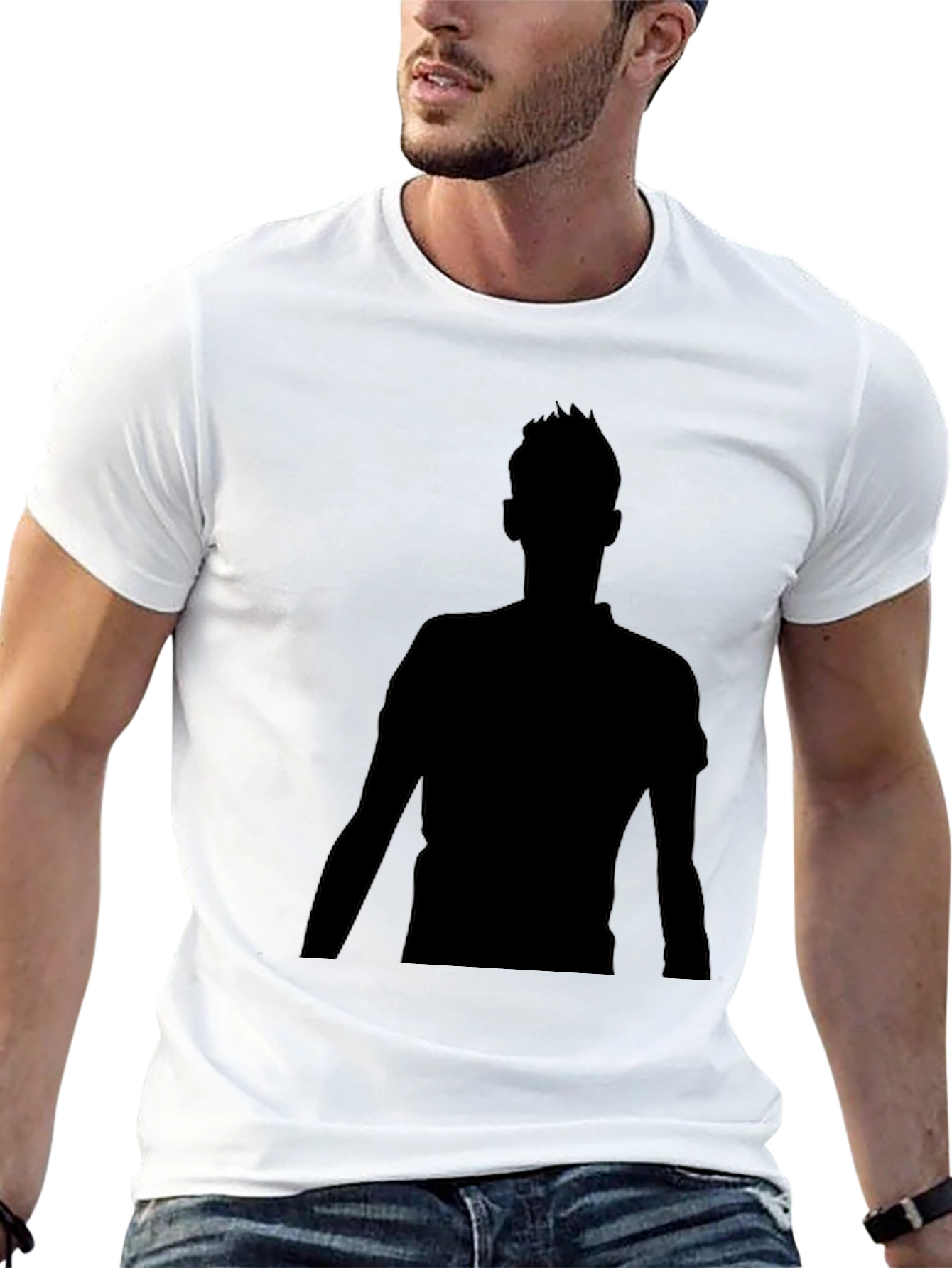 Mens Silhouette Graphic Black T-Shirt