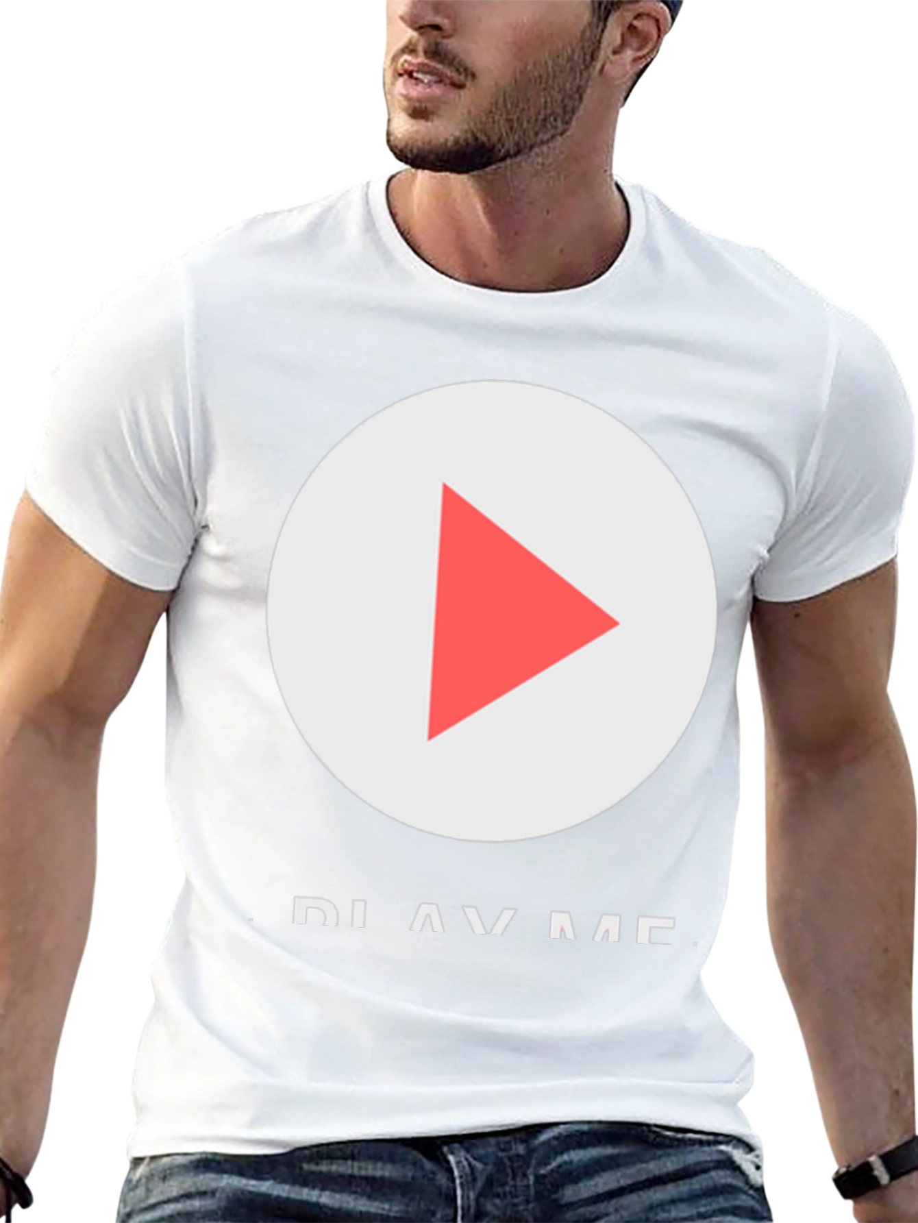 Play Me Graphic Tee - Black Cotton T-Shirt