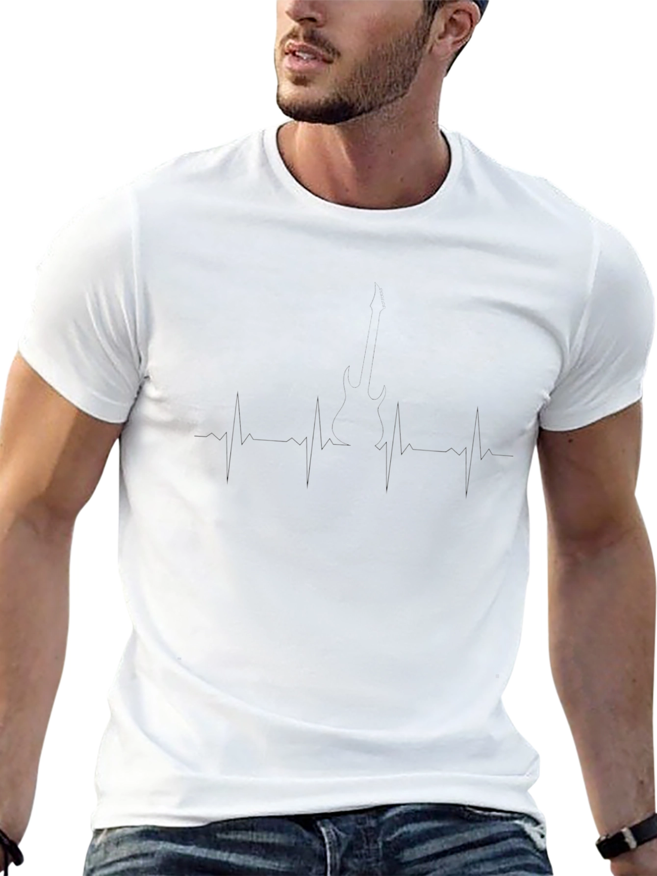 Heartbeat Line Black T-Shirt