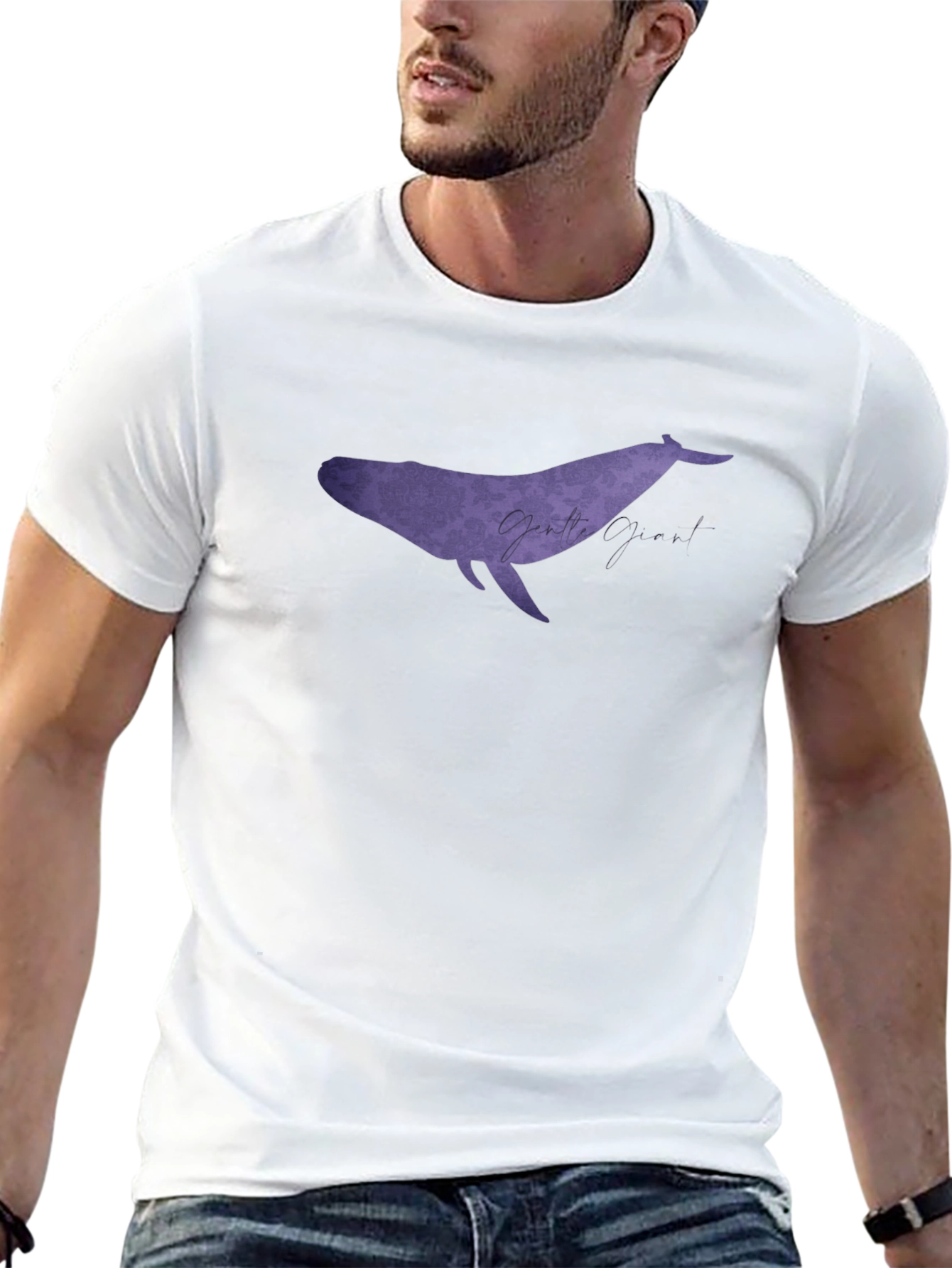 Gentle Giant Whale Graphic Black T-Shirt