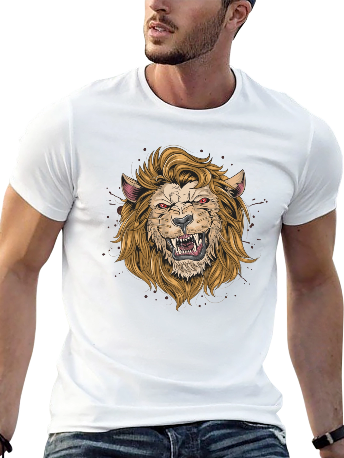 Fierce Lion Graphic Tee - Black