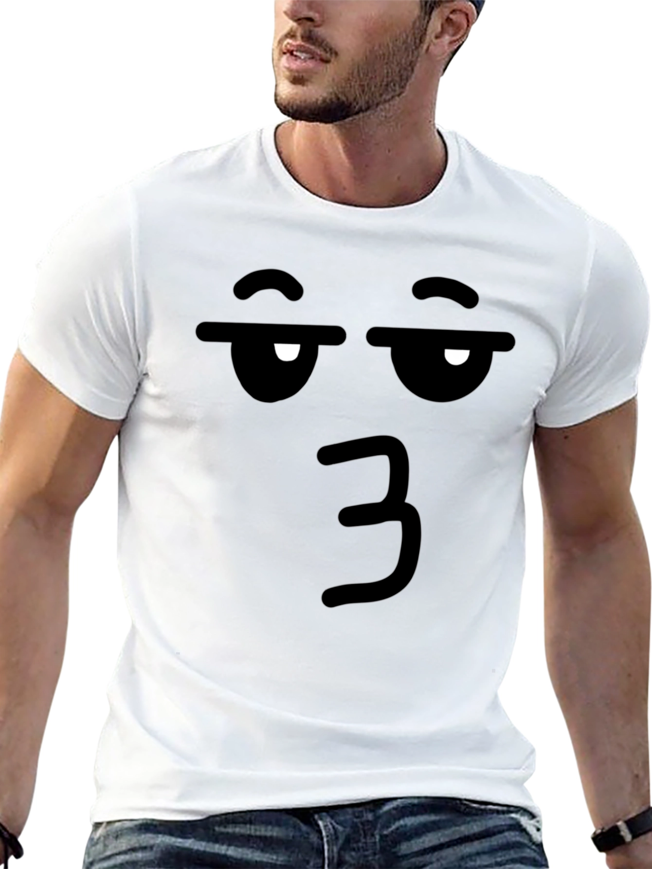 Funny Face Emoji Black T-Shirt