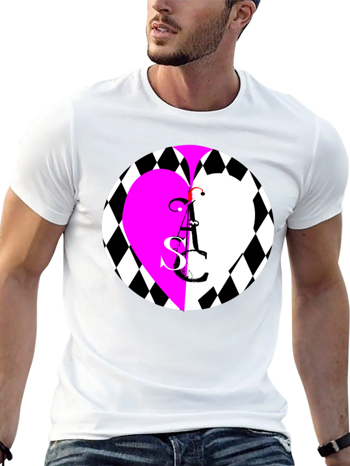 Heart ASC Graphic Black T-Shirt