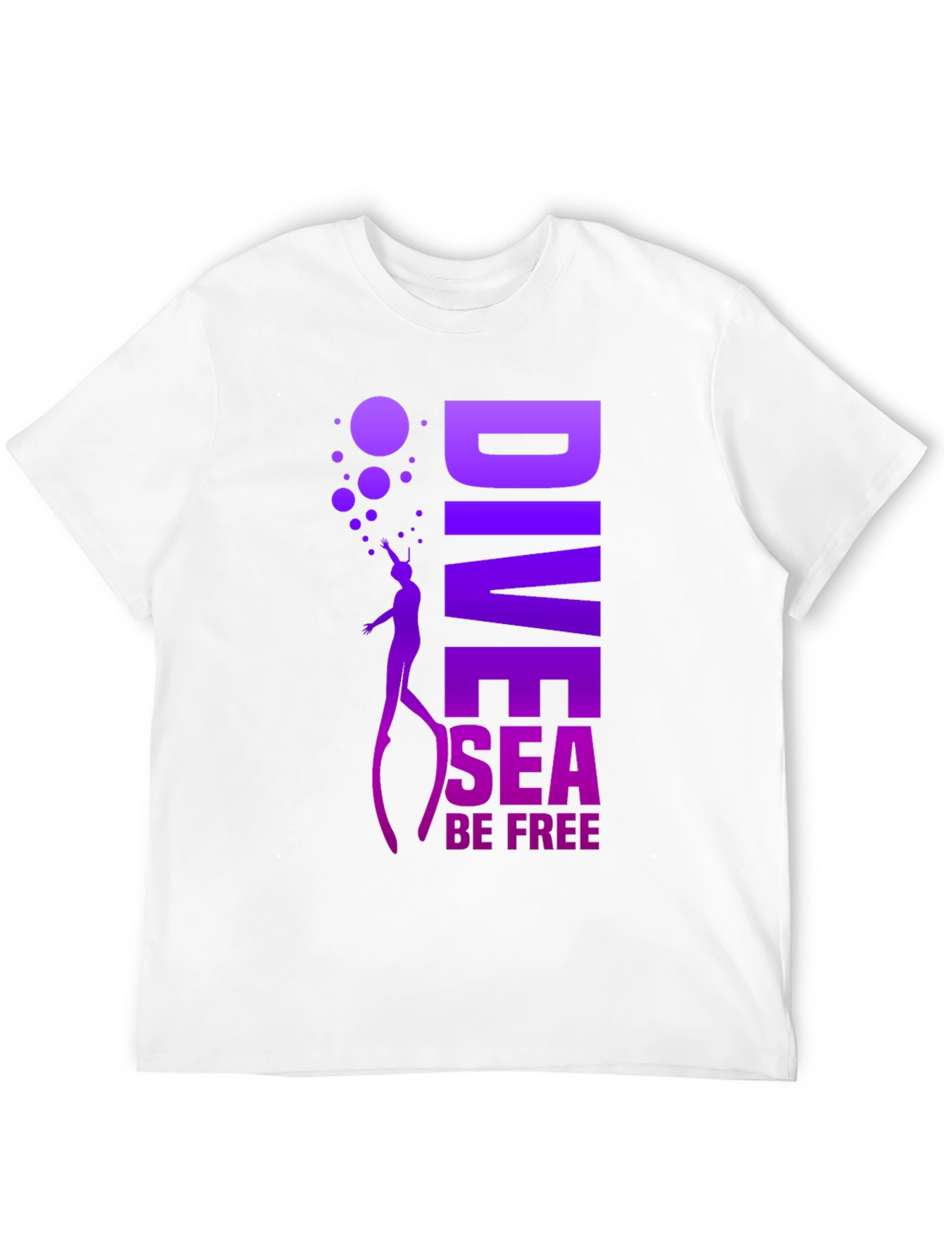 Dive Sea Be Free Graphic Tee - Black