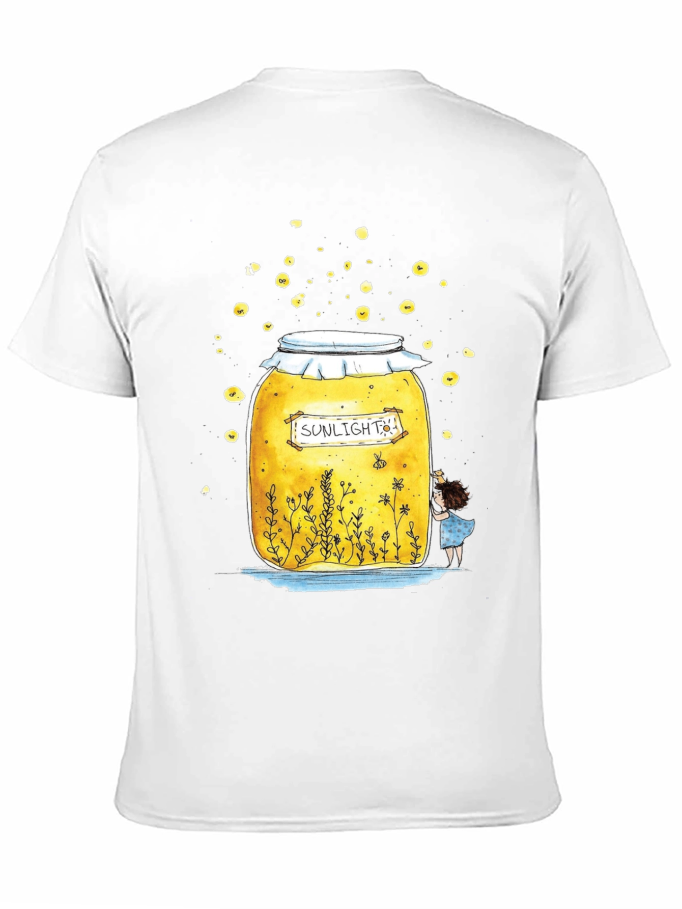 Sunlight Jar Graphic T-Shirt - Whimsical Black Tee