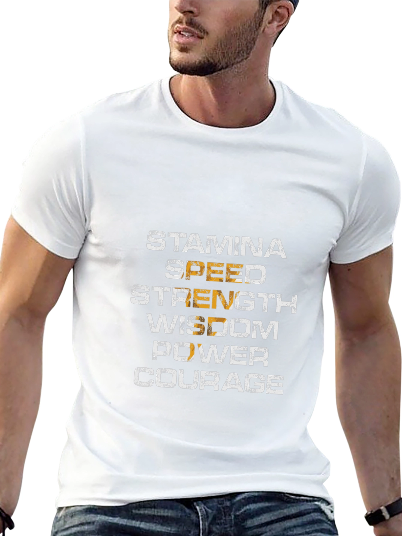 Motivational Stamina Speed Strength Wisdom T-Shirt