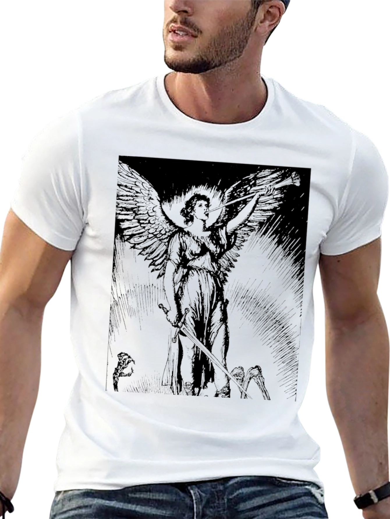 Angel Graphic Black T-Shirt