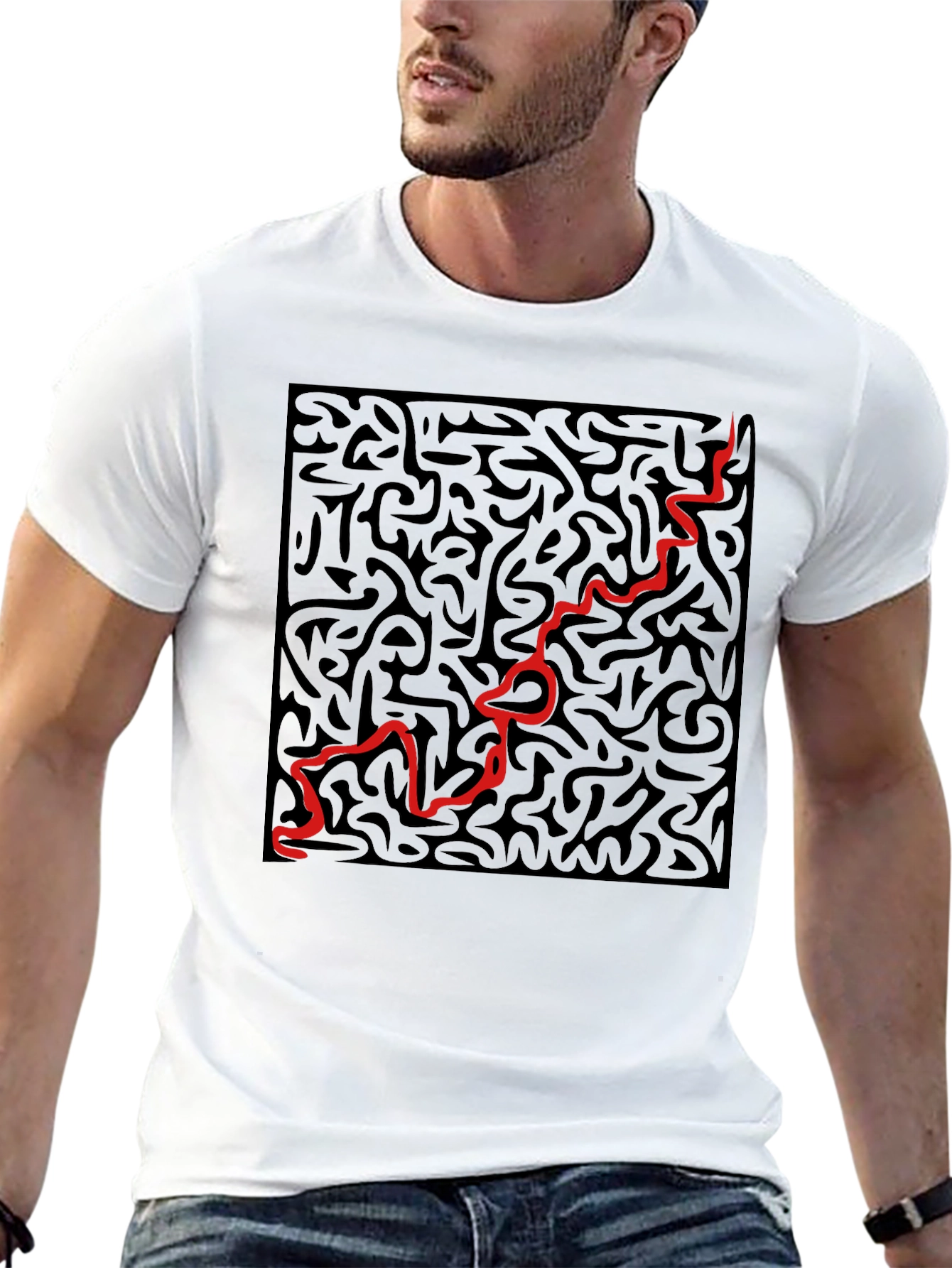 Abstract Art T-Shirt - Black Graphic Tee