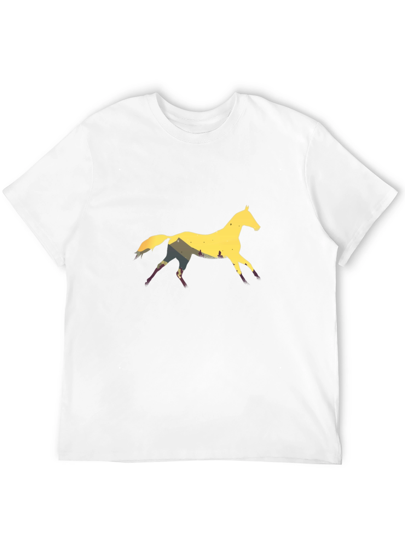 Horse Silhouette Graphic Black T-Shirt