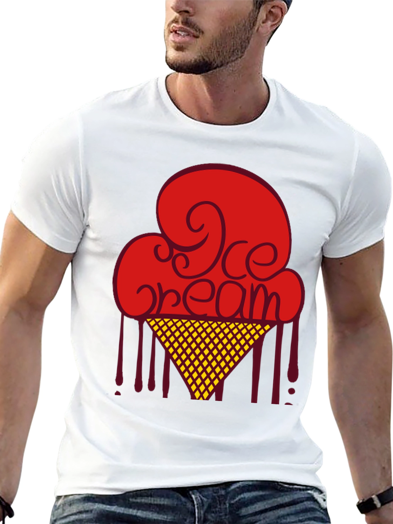 Ice Cream Graphic Tee - Retro Design